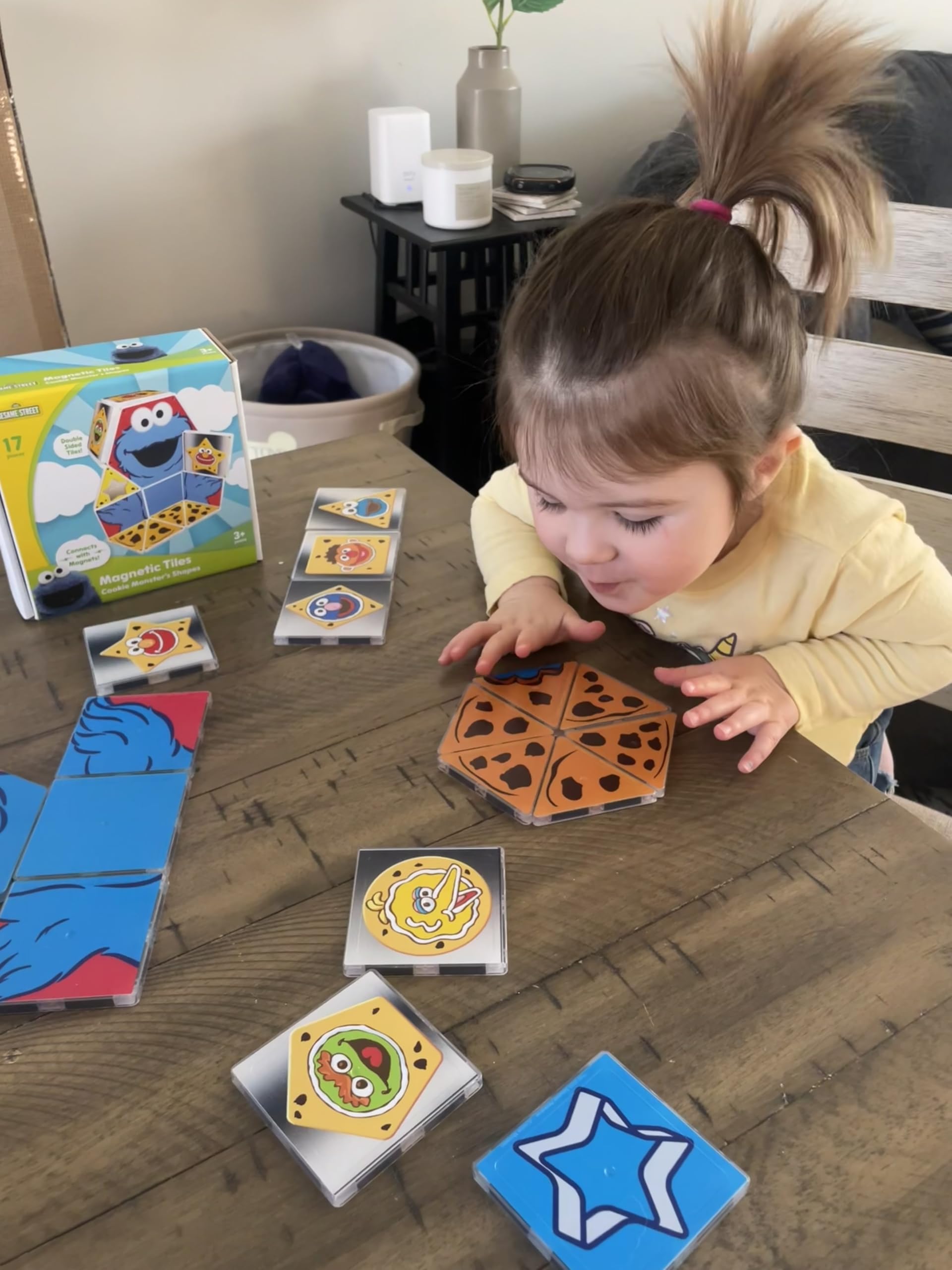 CreateOn Cookie Monster Shapes equilateral triangle tiles for geometric exploration.