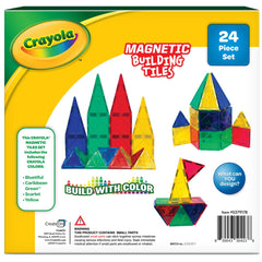 CreateOn Crayola Bold tiles show kids stacking patterns to build castles.