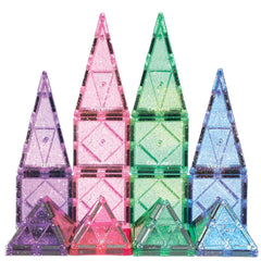 CreateOn Crayola Glitter Magnetic Tiles kid hands exploring shapes