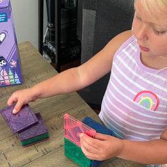 CreateOn Crayola Glitter Magnetic Tiles Montessori-inspired building experience