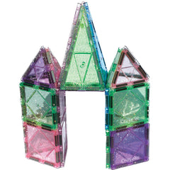 CreateOn Crayola Glitter Magnetic Tiles travel case setup for on-the-go fun