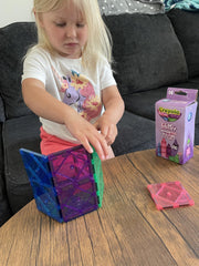 CreateOn Crayola magnetic tiles invite cooperative play and creativity anywhere.