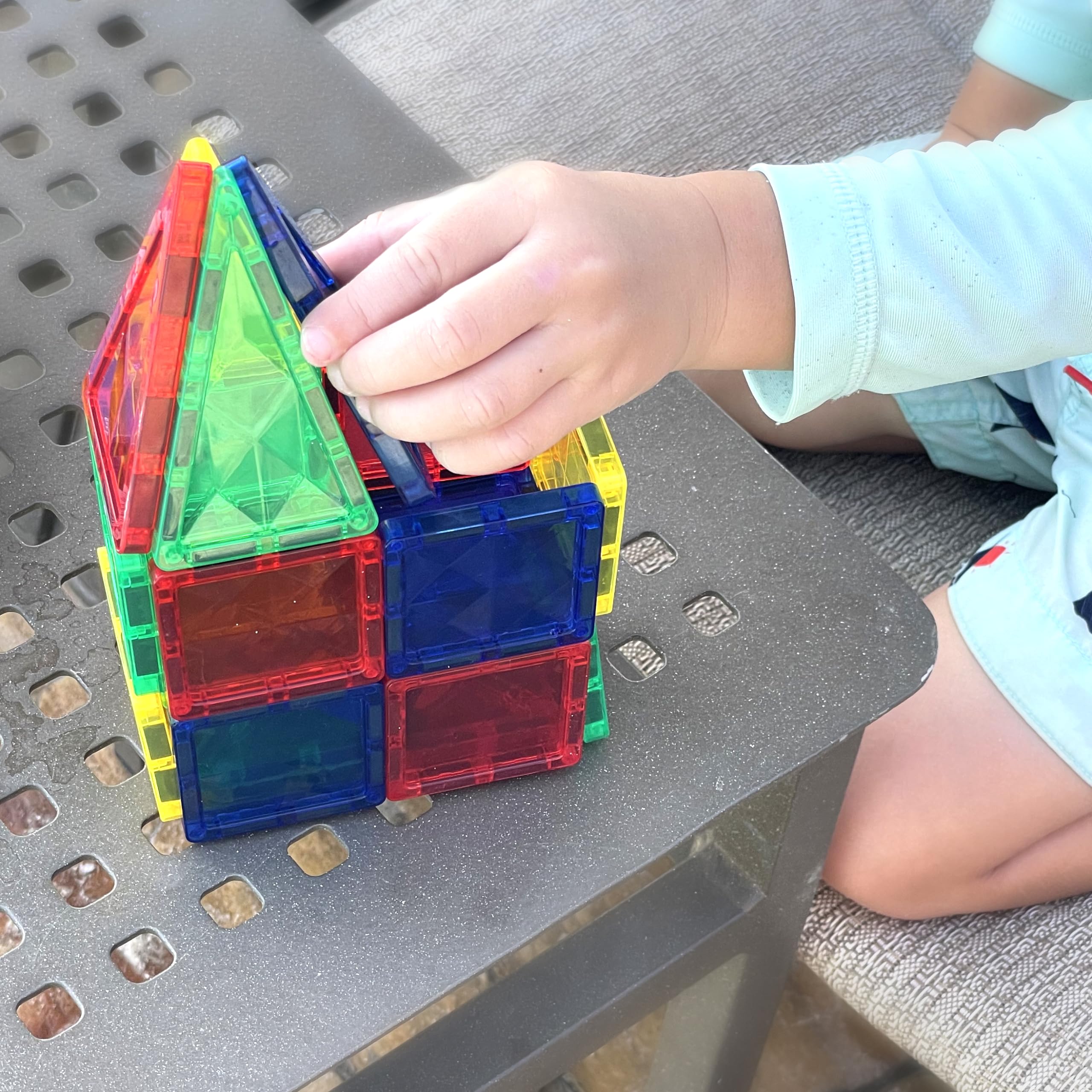 CreateOn Crayola mini magnetic PIP-Tiles colorful shapes aid learning