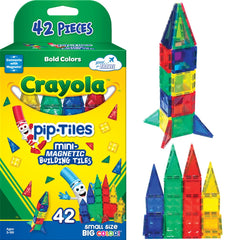 CreateOn Crayola Mini Magnetic PIP-Tiles travel set for on-the-go creative play