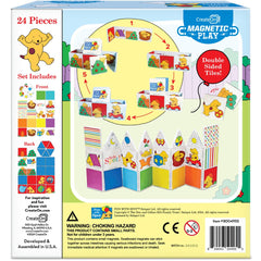 Kids build with CreateOn Spot magnetic tiles during playtime