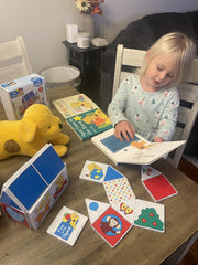 Spot tiles used for storytelling and sequencing activities