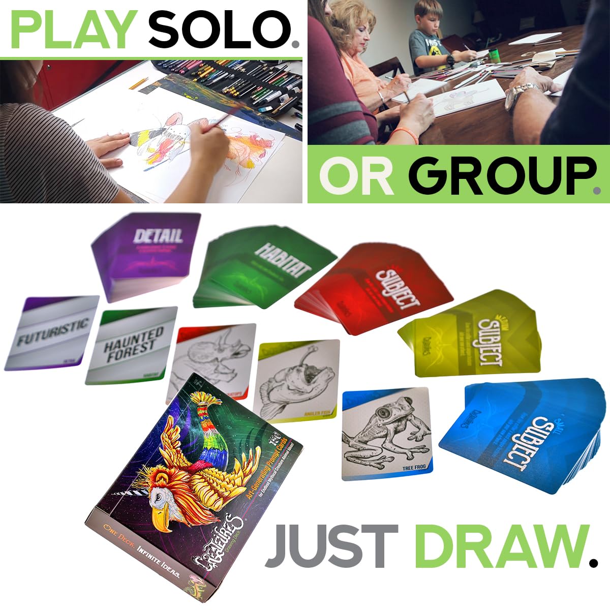 Gift-ready Createures packaging signals a thoughtful screen-free gift for artists.