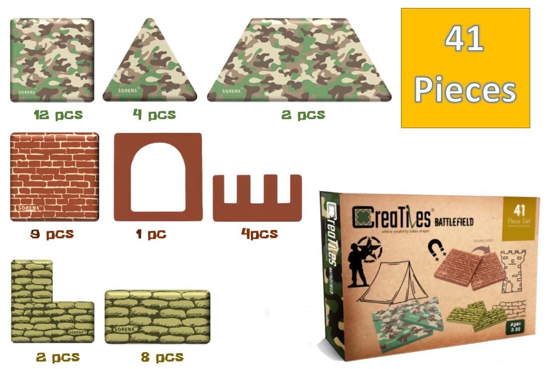 Creatiles colorful magnetic tiles inspire collaborative building and spatial awareness.