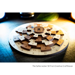 Creative Crafthouse Safecracker 50 laser engraving highlights durable details.
