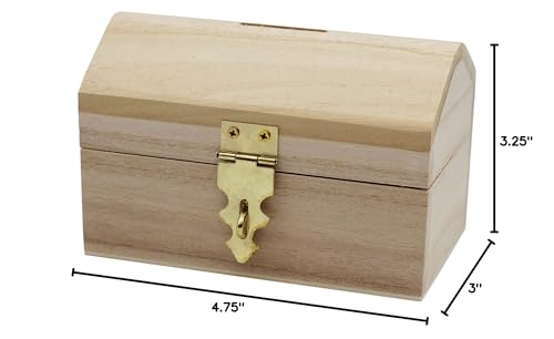Creative Hobbies natural wood grain treasure box suited for crafts