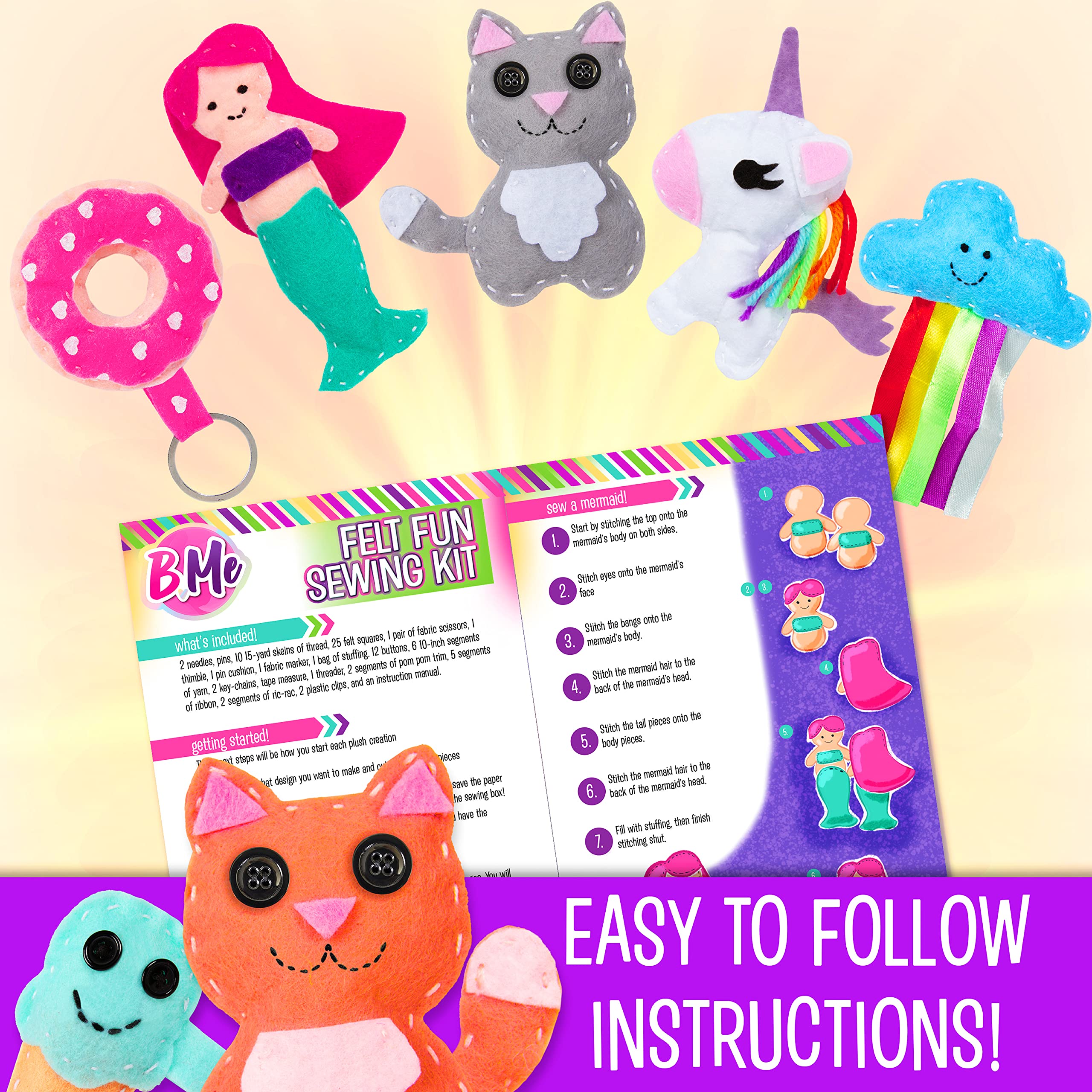 Creative Kids Felt Sewing Kit instruction manual — clear steps for a confident start.