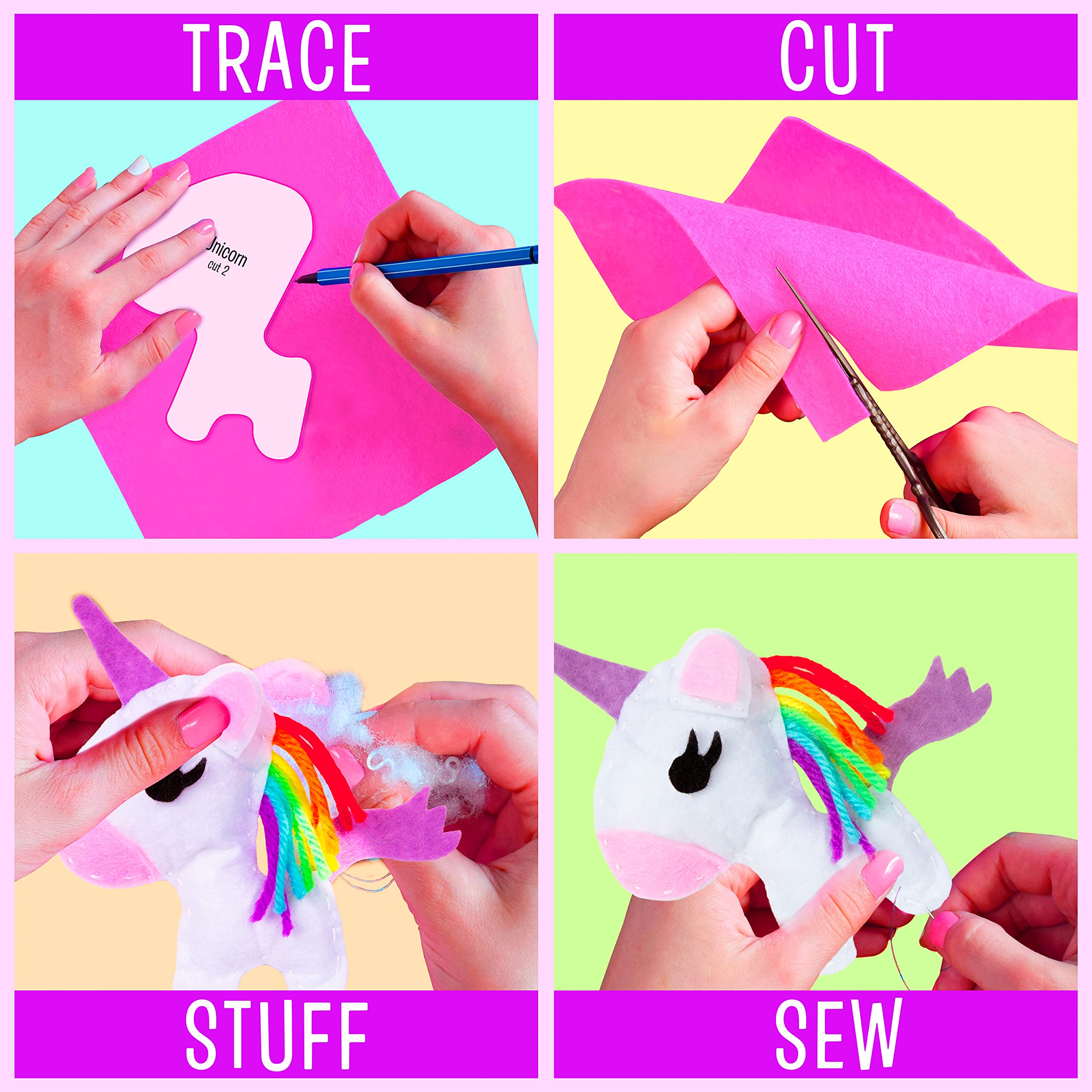 Creative Kids Felt Sewing Kit tracing paper and needles — precise practice and smooth stitches.