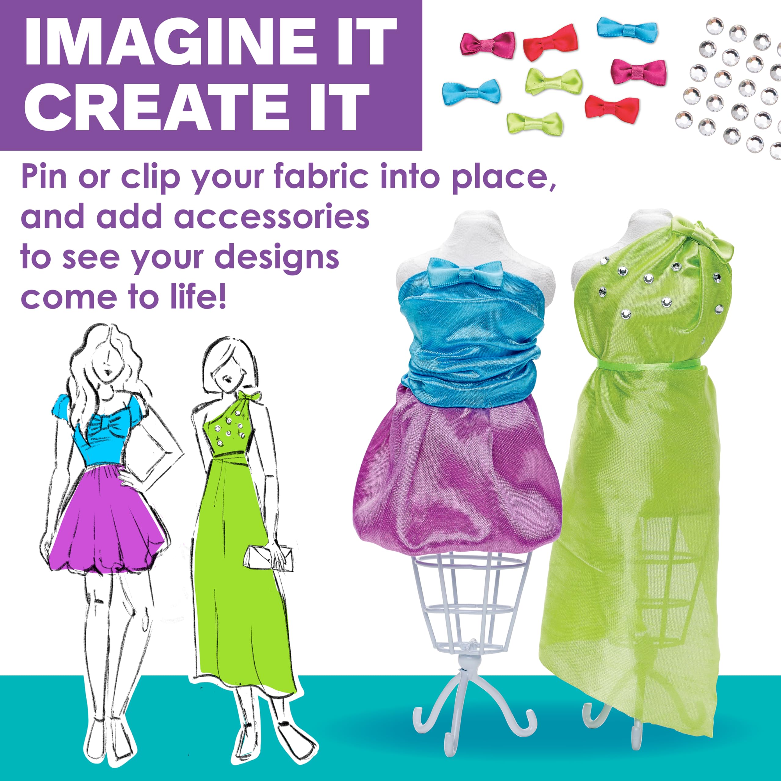 Sewing tools included in the kit support beginner stitching