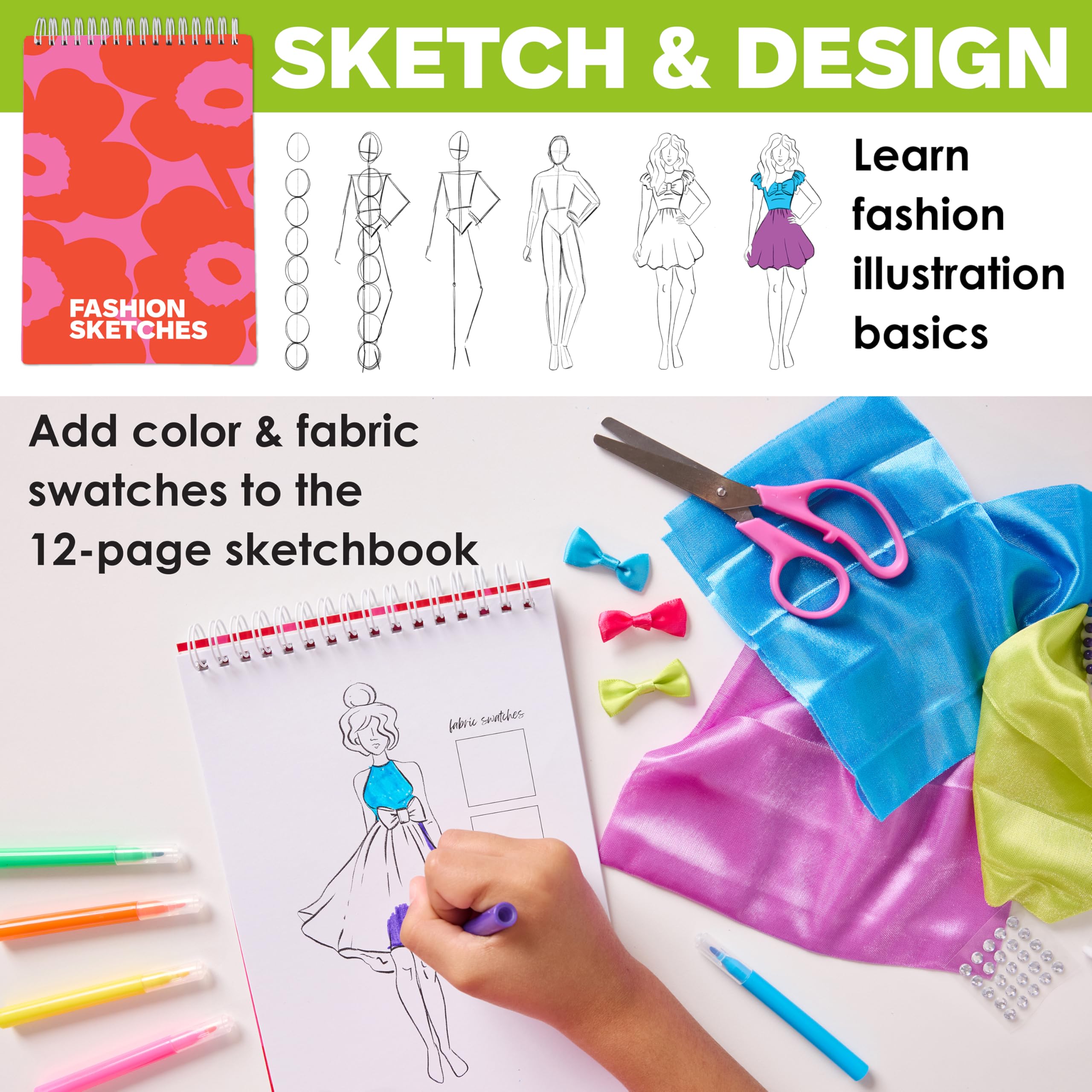 Swatch booklet and trims for customizing couture looks