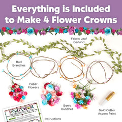 Creativity for Kids kit features colorful roses, berries, and ribbons for styling