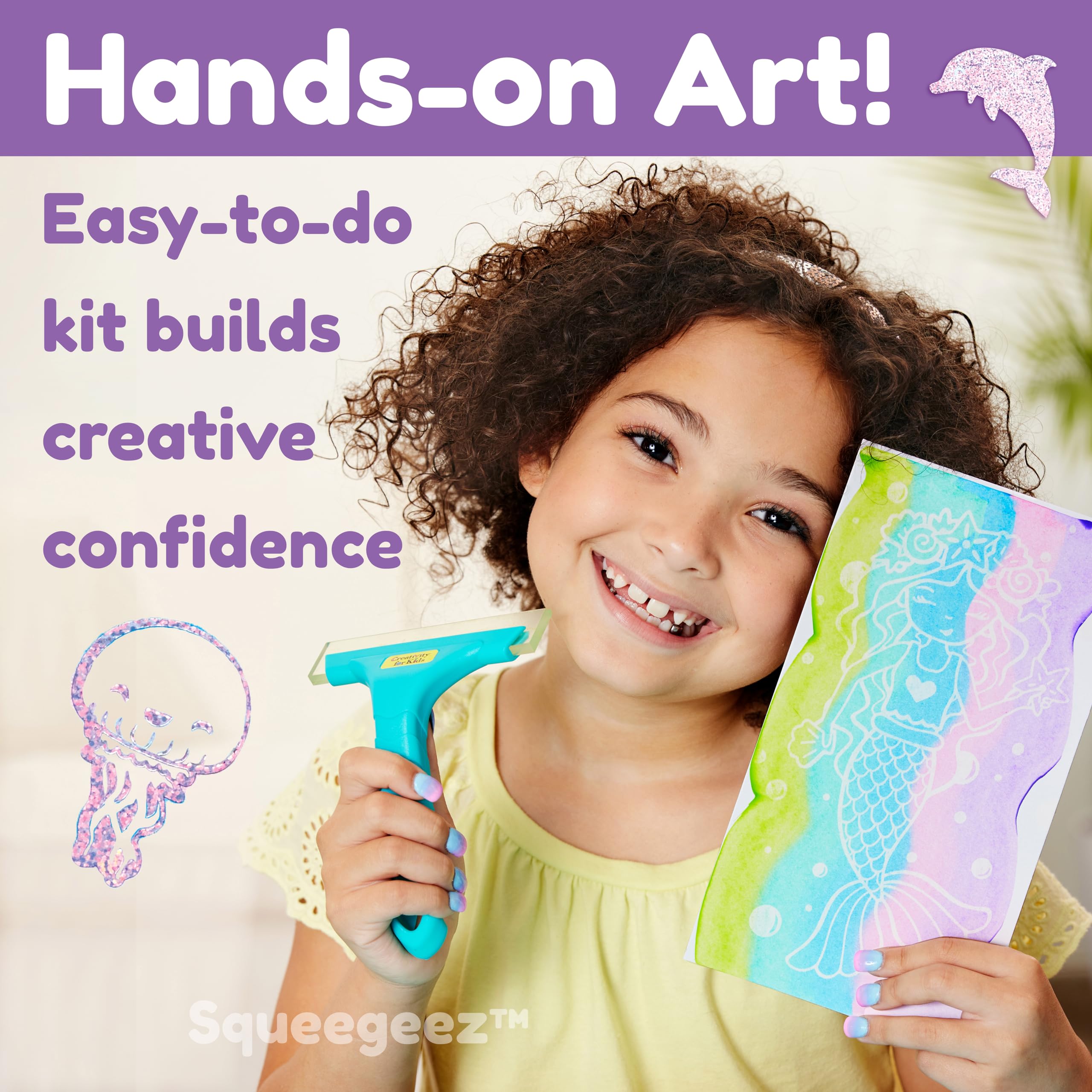 Creativity for Kids Squeegeez complete pack includes everything for mermaid art