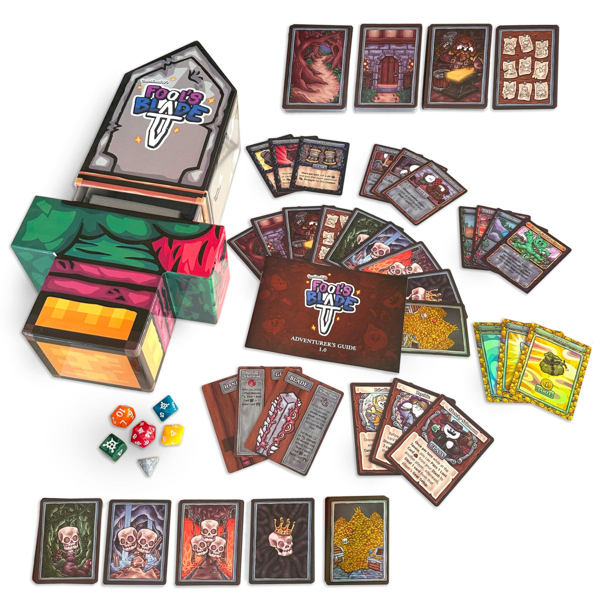 Creator Ink Fool’s Blade box exterior showcases collectible packaging for fans.