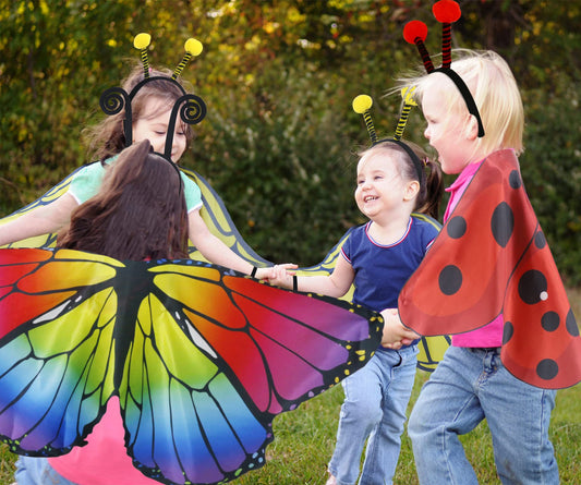 Creatoy butterfly wings in soft satin for comfortable, safe dress-up.