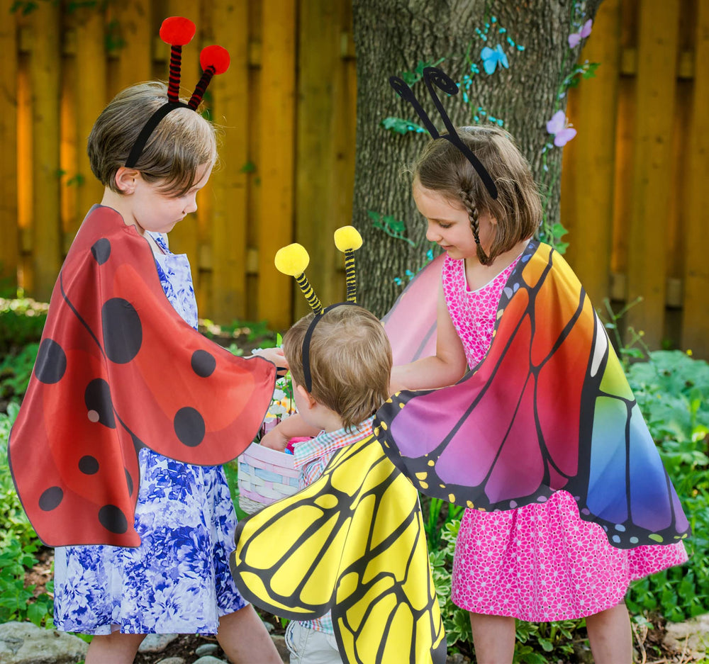 Creatoy ladybug wings with headband for lightweight party-ready dress-up.