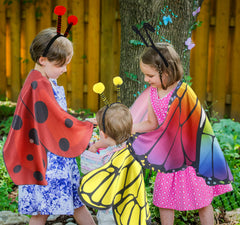 Creatoy ladybug wings with headband for lightweight party-ready dress-up.