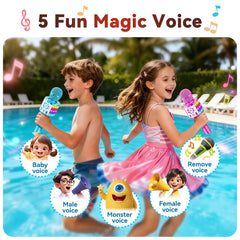 Creattop karaoke mic with MicroSD/USB playback options for versatile music.