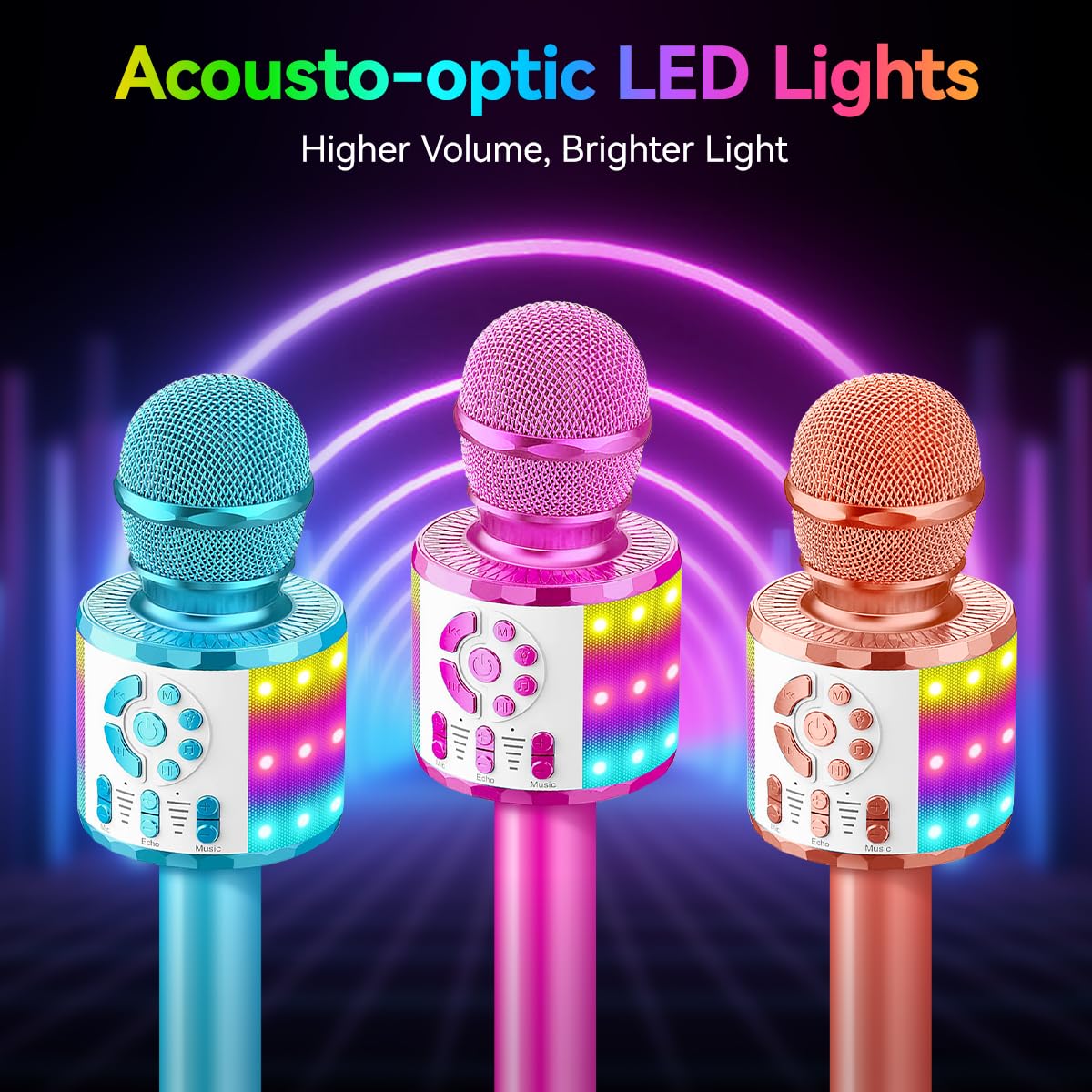 Creattop karaoke mic supports microSD and USB for flexible playback