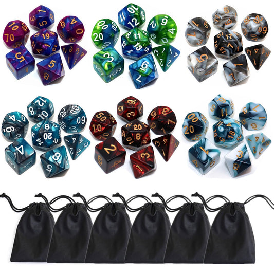 CREEBUY DND dice set assembly shows durable, balanced polyhedral dice for tabletop gaming.