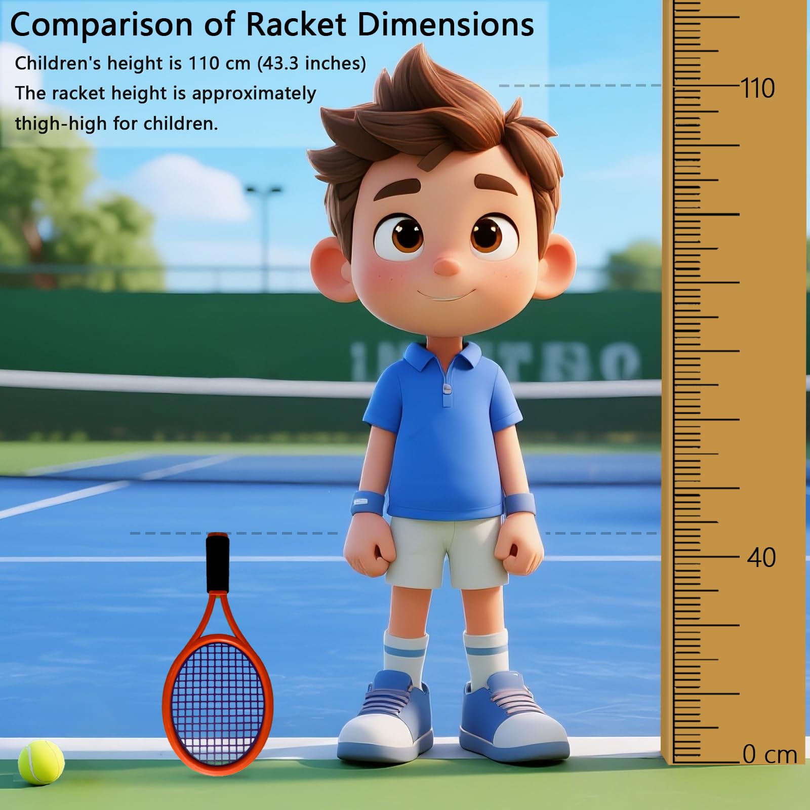 Crefotu kids tennis racket compact size ideal for small hands