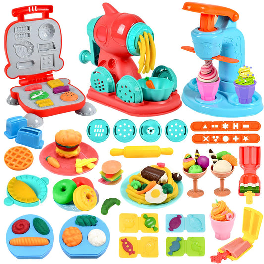 Crelloci 3 in 1 color dough ice cream maker ready for imaginative play