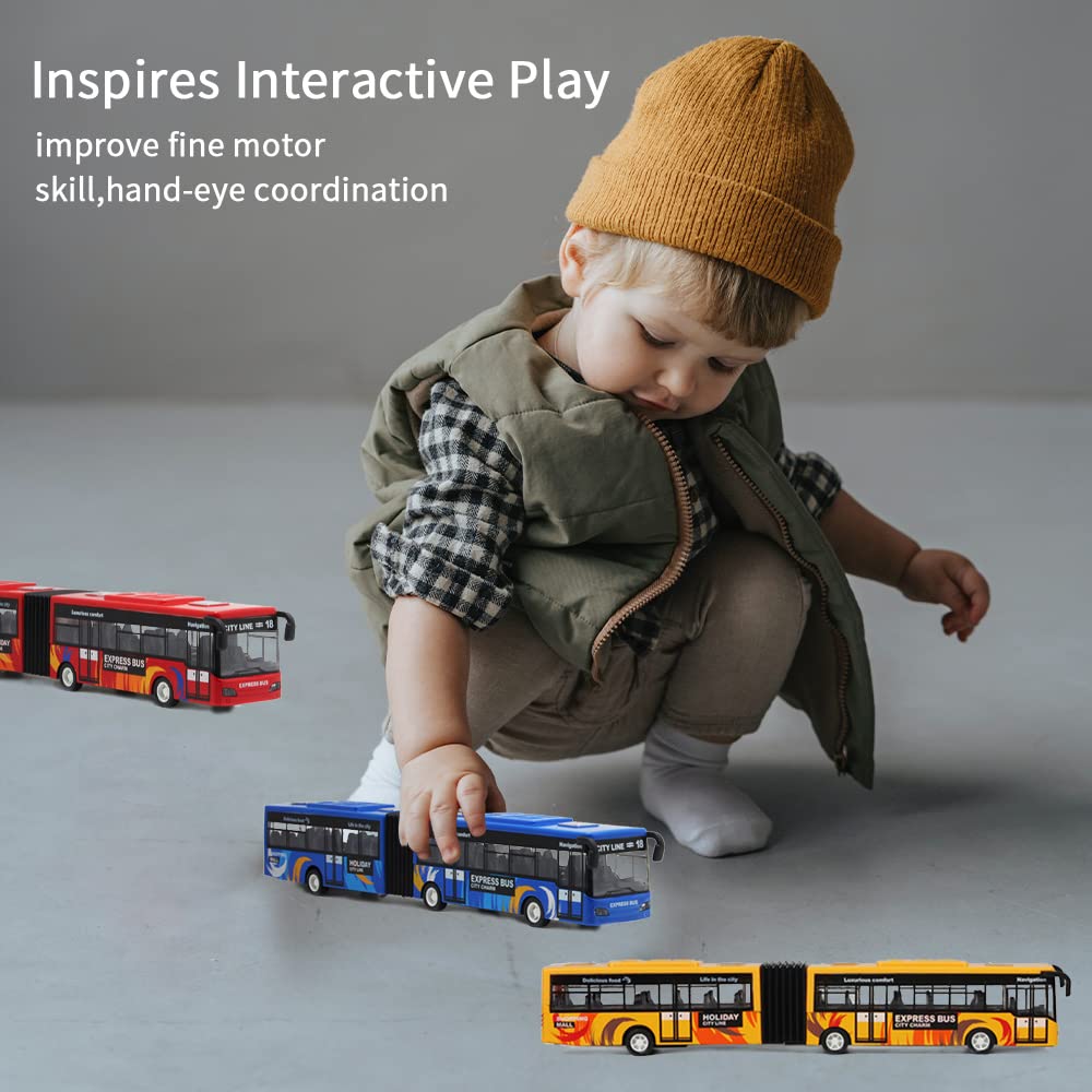Crelloci city bus color options red blue green for kids' favorites