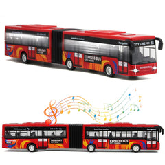 Crelloci City Bus Toy pull-back action with lights and sounds for engaging play