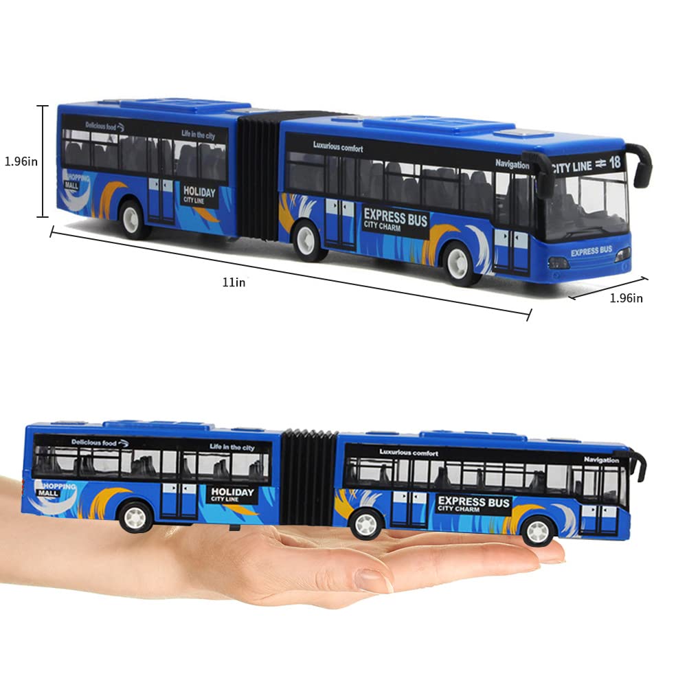 Crelloci City Bus Toy size and dimensions suited for small hands and easy grip.