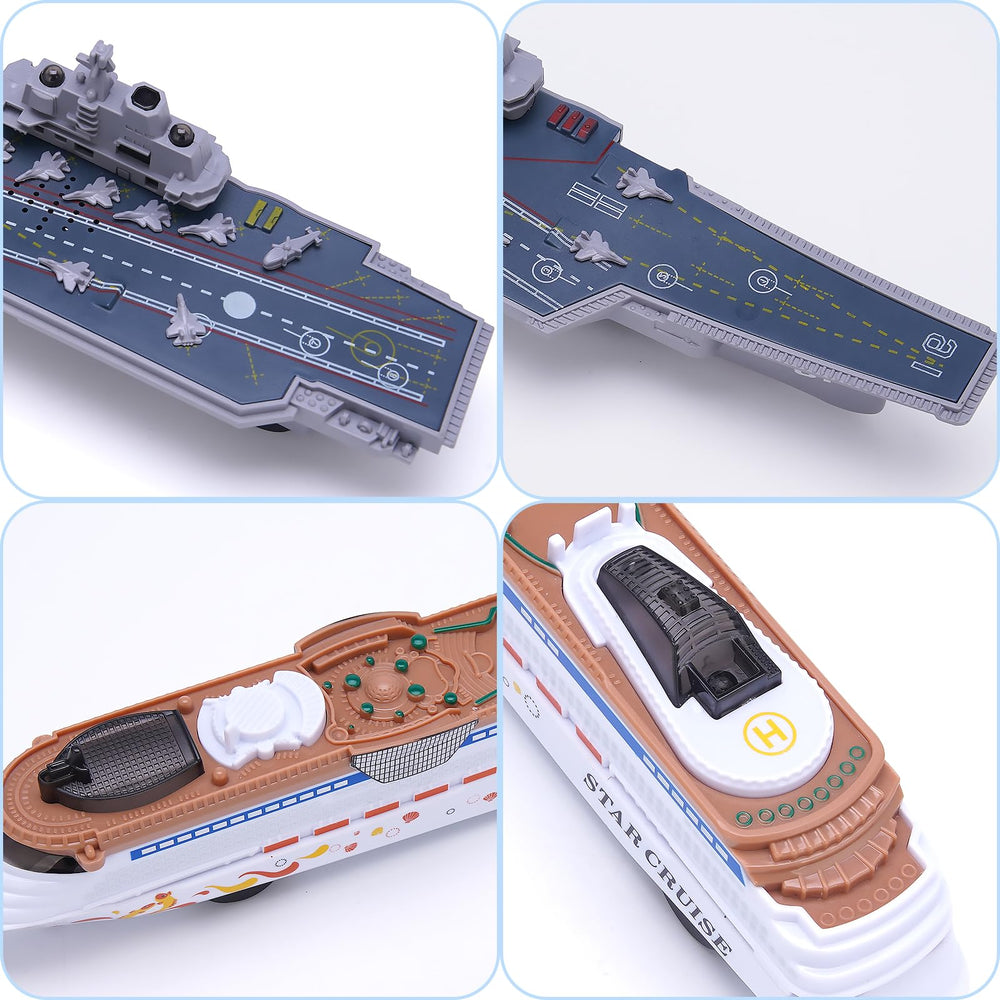 Crelloci cruise ship toy inertia motion encourages active imaginative play.