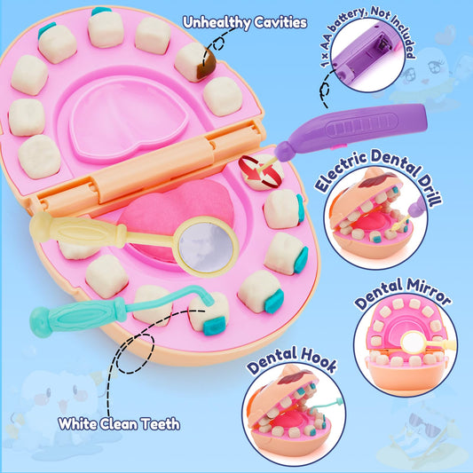 Crelloci head mold for pretend dental visits and patient smiles.