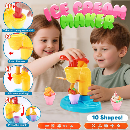 Crelloci noodle maker dough tool encourages rolling and twisting to build fine motor skills.