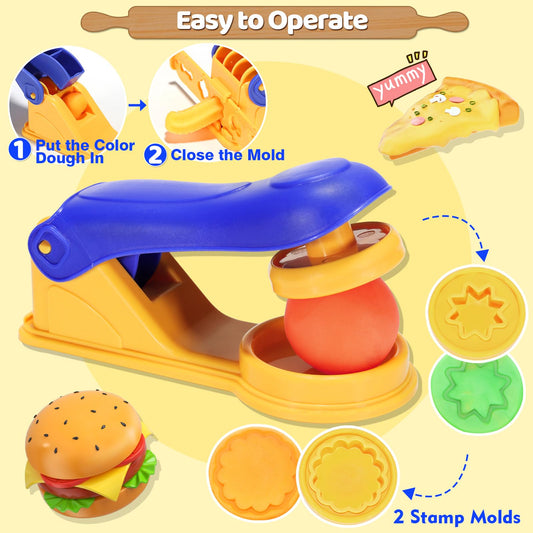 Crelloci dough molds in bright colors designed for safe, easy handling