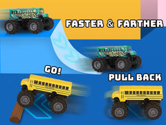 Crelloci pull-back action toy delivers quick starts for on-the-go play.