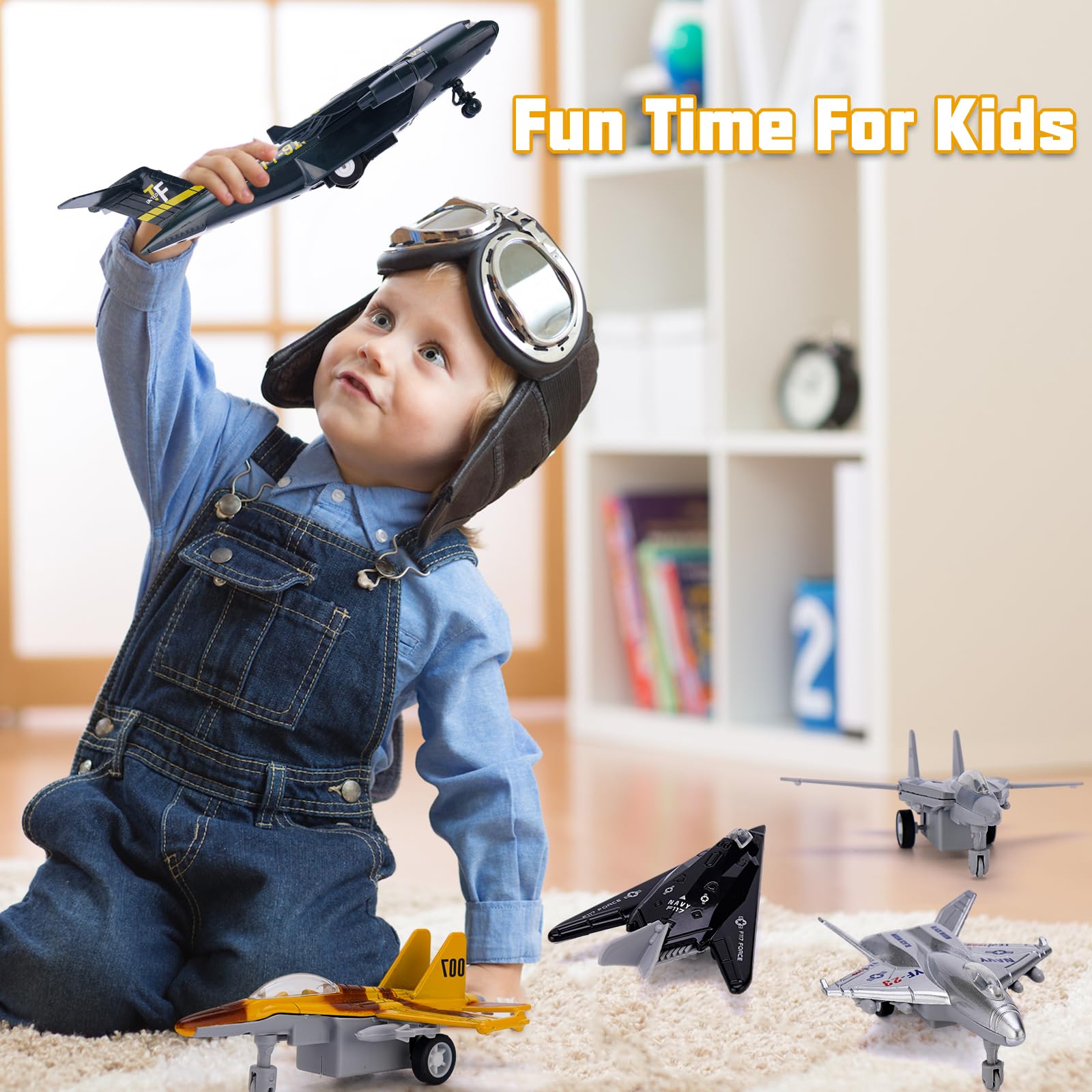 Crelloci durable metal planes withstand rough landings for long-lasting fun.