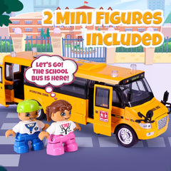 Crelloci bus toy side doors open for interactive storytelling and exploration.