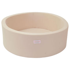Crenailro beige foam ball pit setup showing easy assembly for toddlers