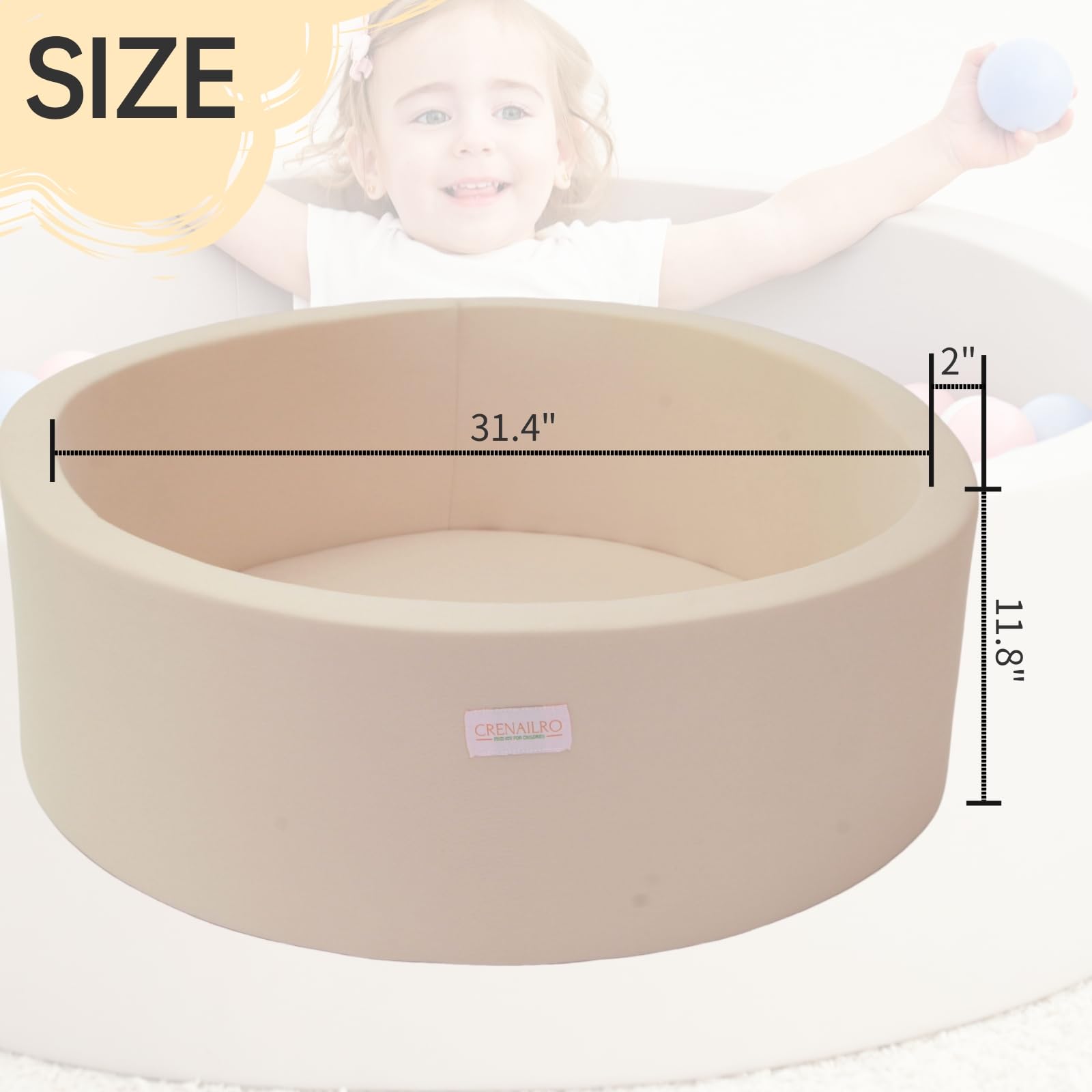 Crenailro memory foam pit closeup highlighting soft cushioning