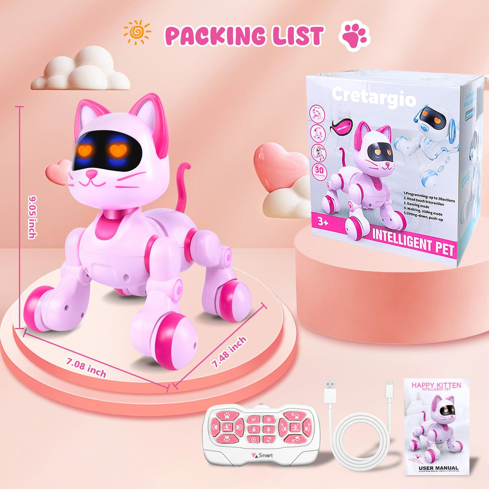 Cretargio robot cat durable build; safe for energetic daily play.
