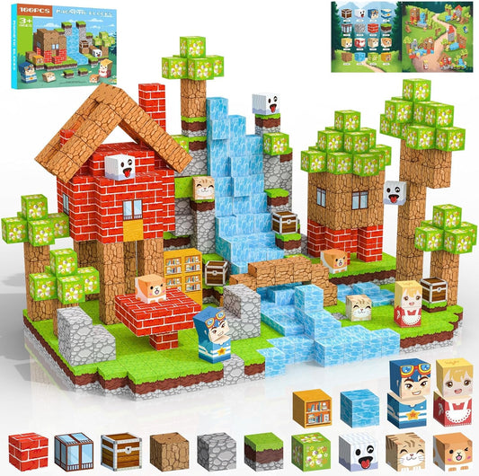 Crifeton Magnetic Blocks 100pcs set—colorful pieces for creative building.
