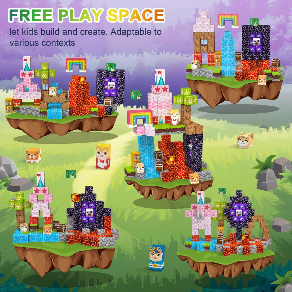 Crifeton Magnetic Blocks 150 pcs colorful builds spark early STEM exploration