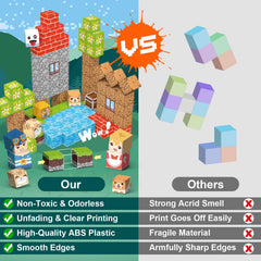 Crifeton Magnetic Blocks—bonus idea booklet sparks fresh building ideas.