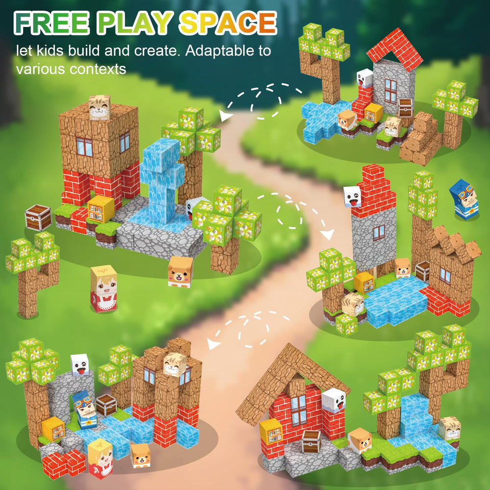 Crifeton Magnetic Blocks—colorful pieces promoting color recognition during play.