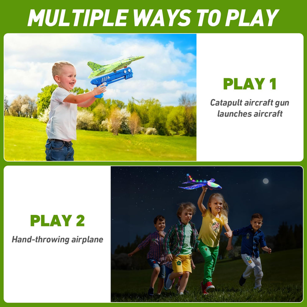 CRILARY night flight scene with glowing airplanes for safe play.