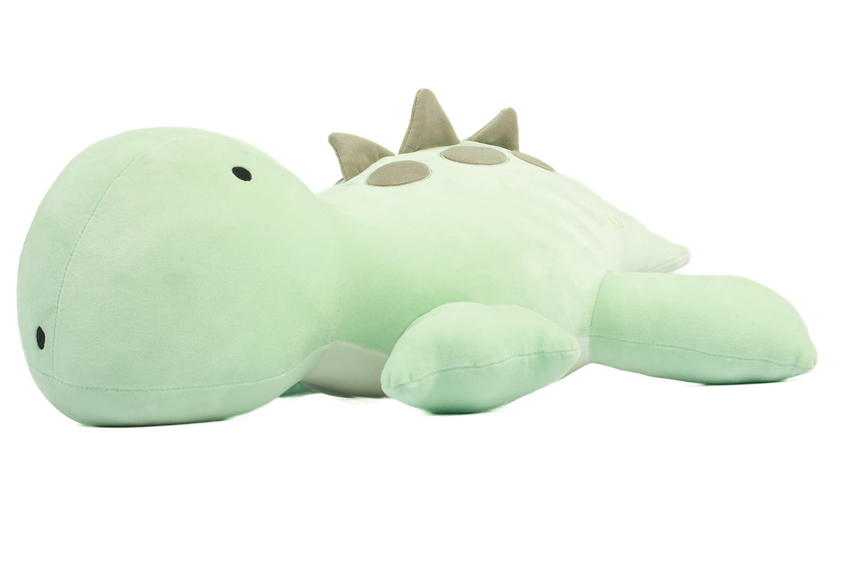 Crillop green weighted dinosaur plush 24 inches offers a comforting hug.