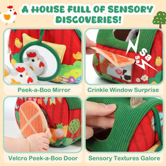 Crinkle mirror sensory ball for babies enhances self-recognition and curiosity.