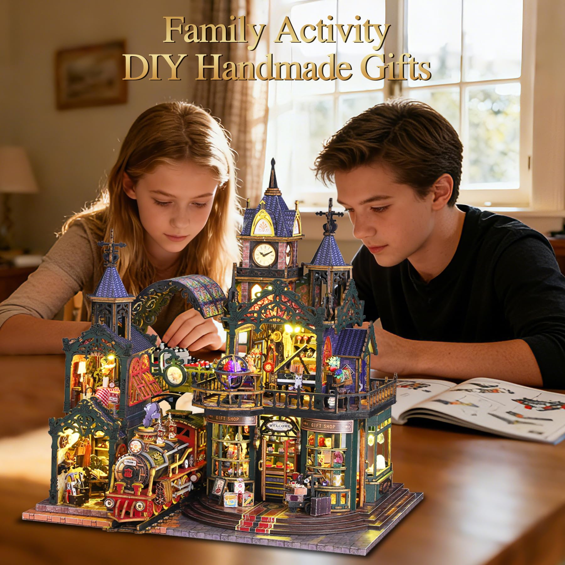 CRIOLPO DIY dollhouse kit gift-ready packaging for vintage lovers.